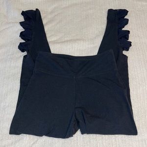 Victoria Secret Grey Leggings/Tights Cross Ankles